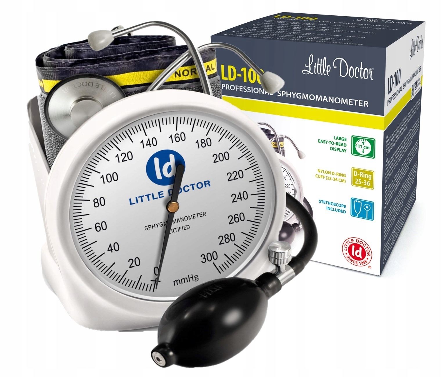 Duży Ciśnieniomierz Zegarowy Lekarski Stetoskop