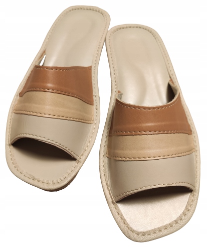 

Pantofle Kapcie skórzane laczki klapki papucie 36