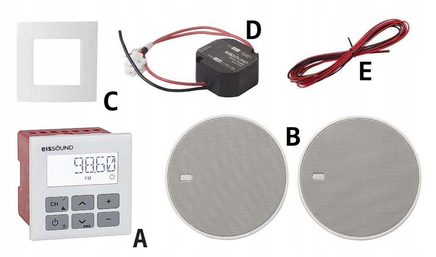 Kbsound In Wall Radio cyfrowe dab+ z głośnikami 5 Kod producenta 32804