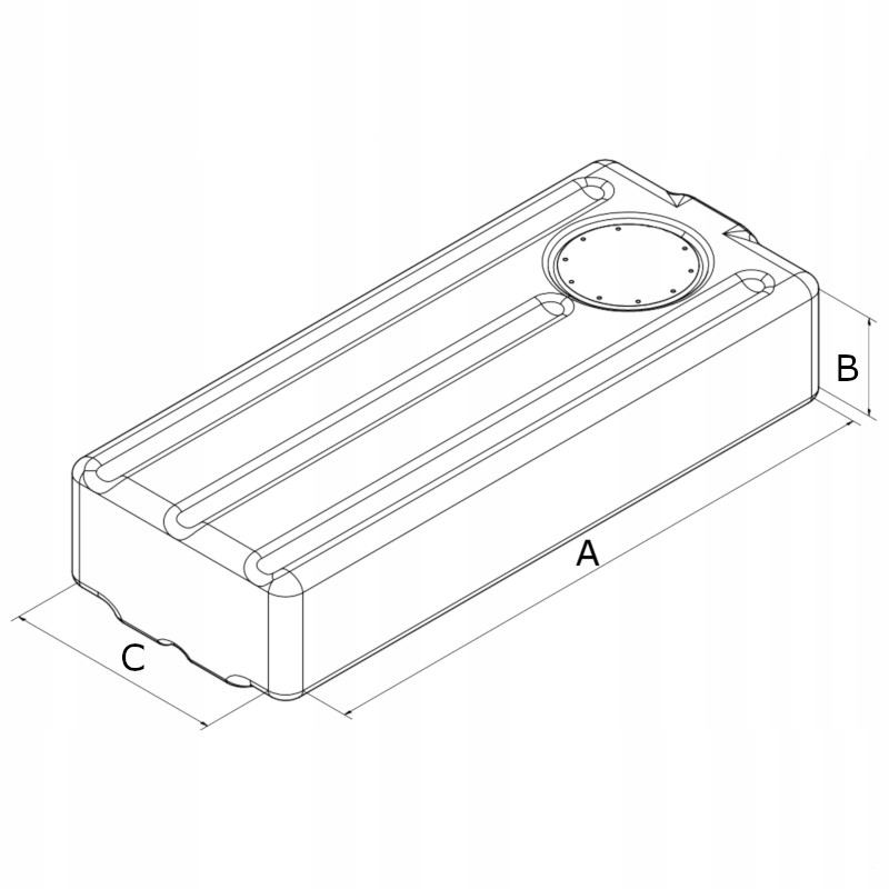 3022053 - ТОПЛИВНЫЙ БАК 53 Л 550X390X290