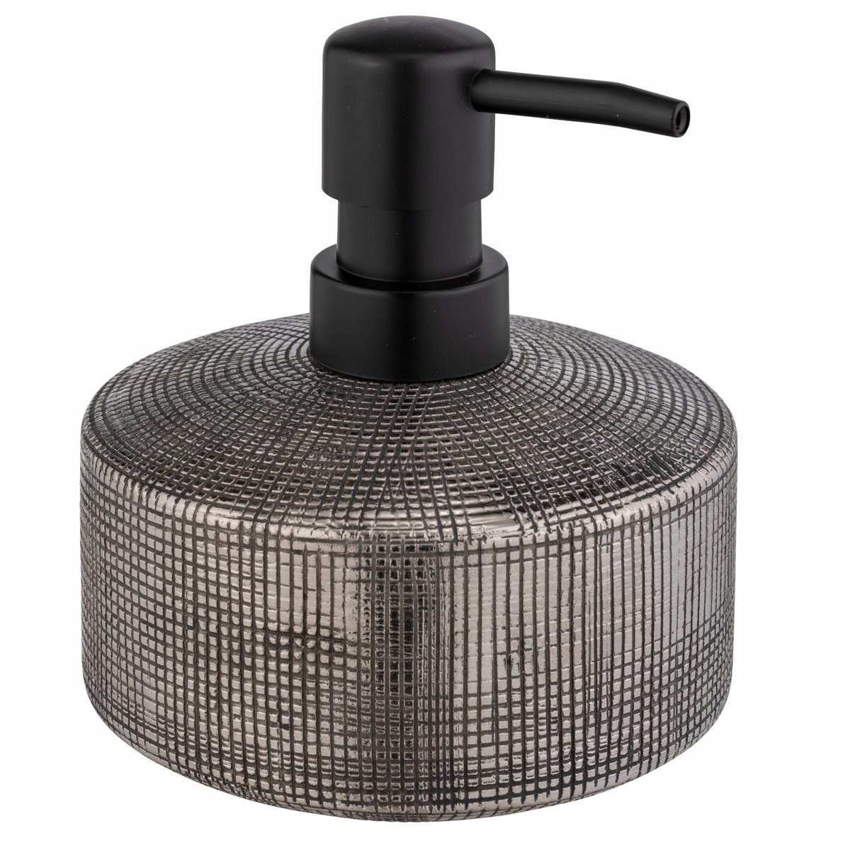 

Dozownik Na Mydło ceramiczny srebrny Glamour 12x11