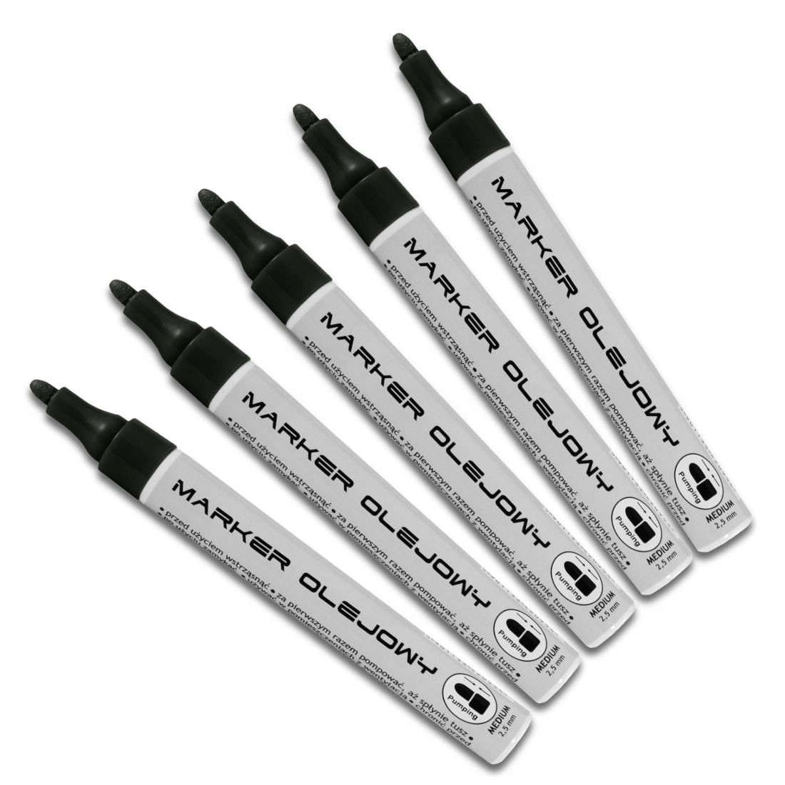 

5x Marker Olejowy Szkła Pisak Olejny Czarny