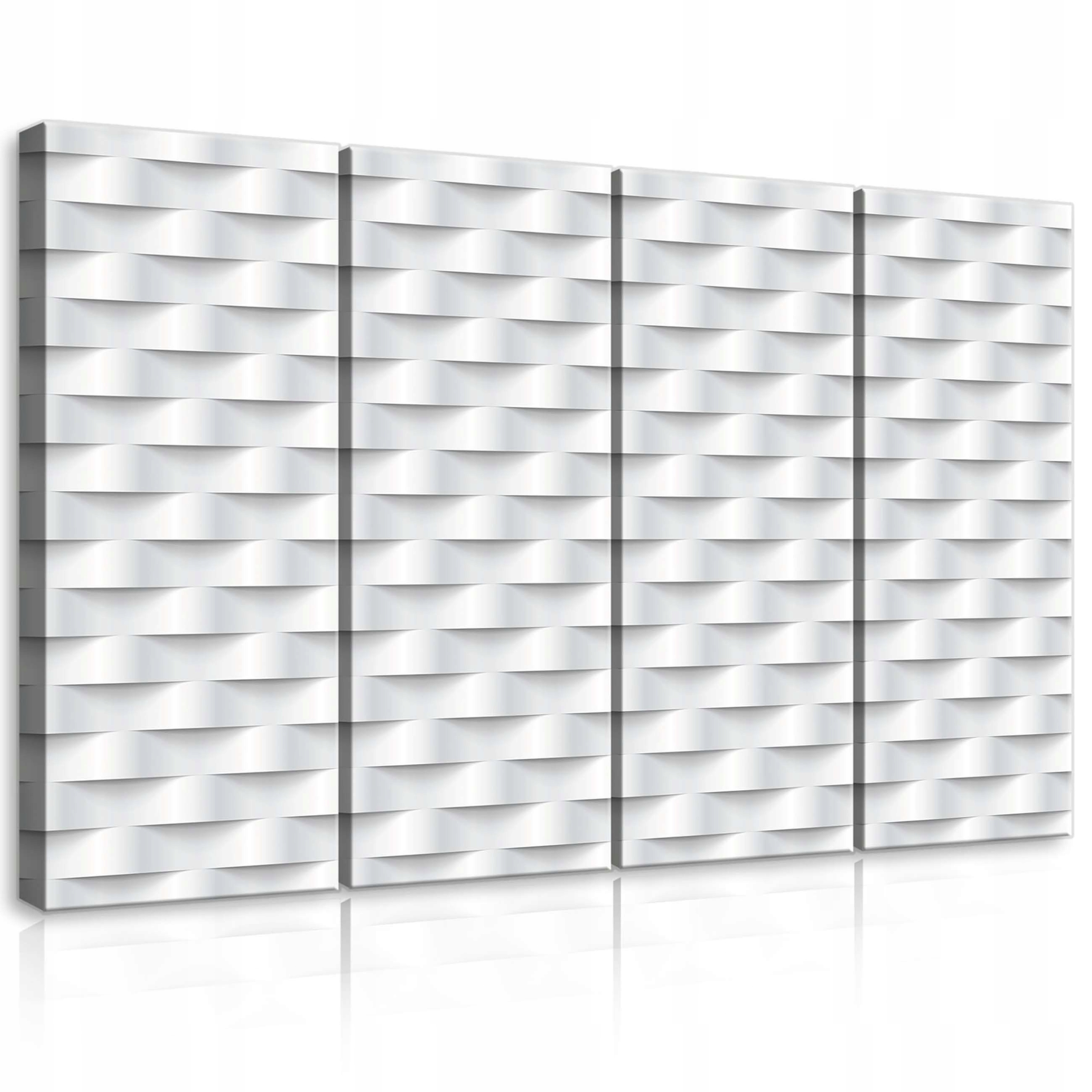 Obraz 120x80 3D efekt geometrický vzor minimalizmus abstrakcia biela striebro