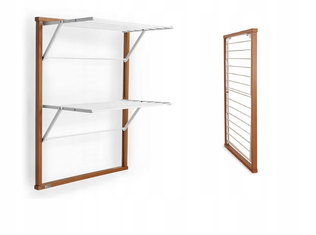 Arredamenti Klaus Suszarka na pranie na kaloryfer 89 x 68cm Brązowa Włoska