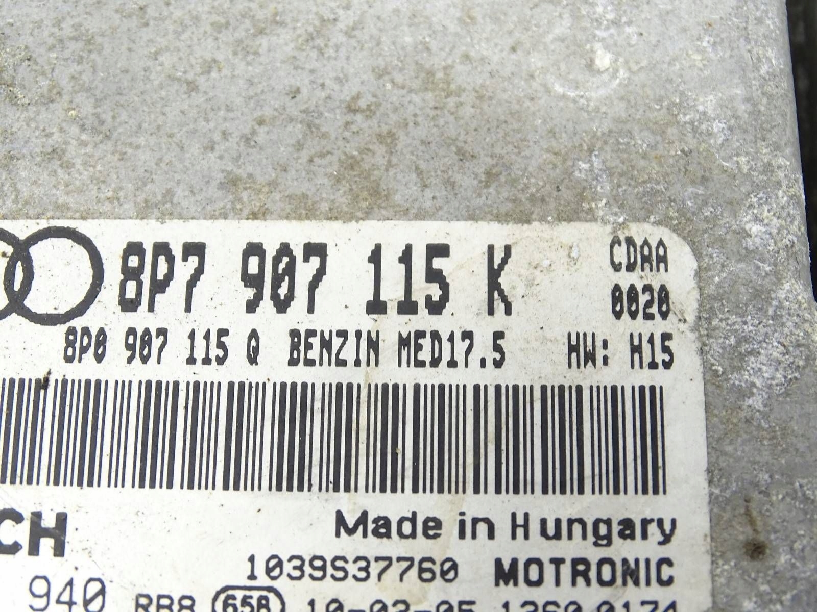 computer control unit of the engine A3 8P LIFT 1.8TFSI 8P7907115K
