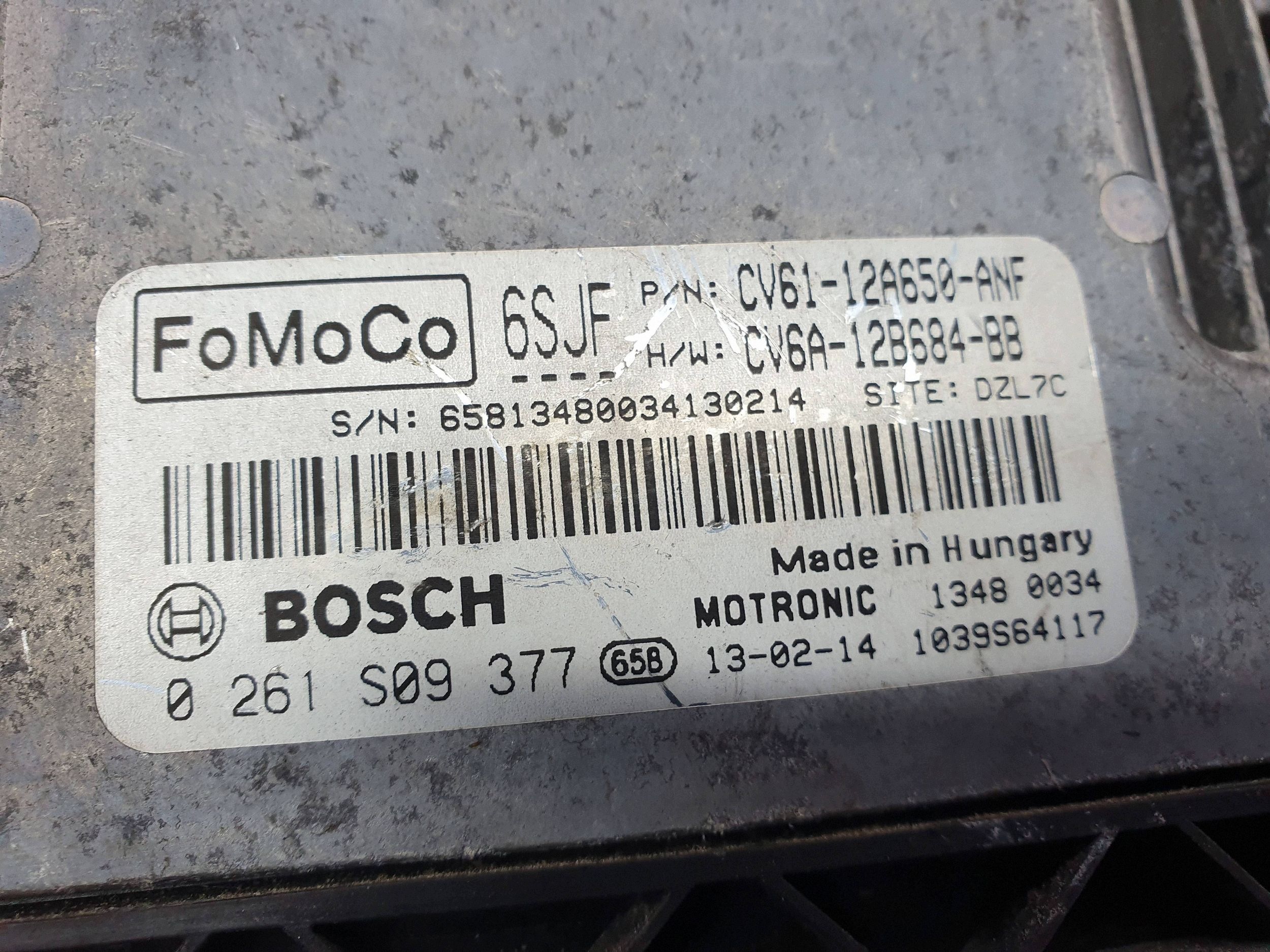 computer centralina motore CV61-12A650-ANF FORD FOCUS MK3 1.0 ECOBOOST