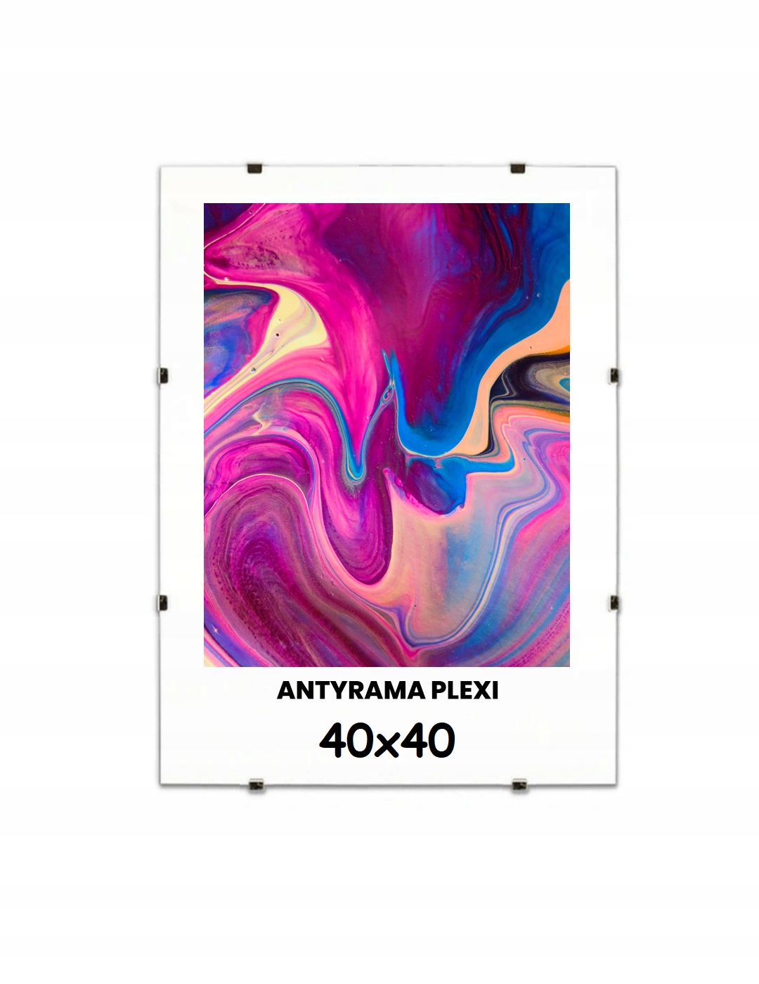 Antyrama 40x40 pleksi kwadrat