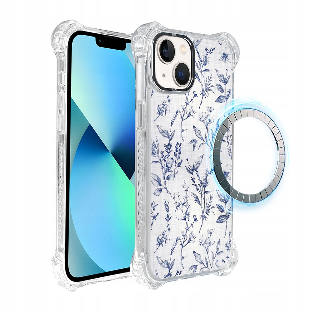 Pouzdro na iPhone 13 Ibizu DropGuard Ultra s MagSafe, Azurové šeptání