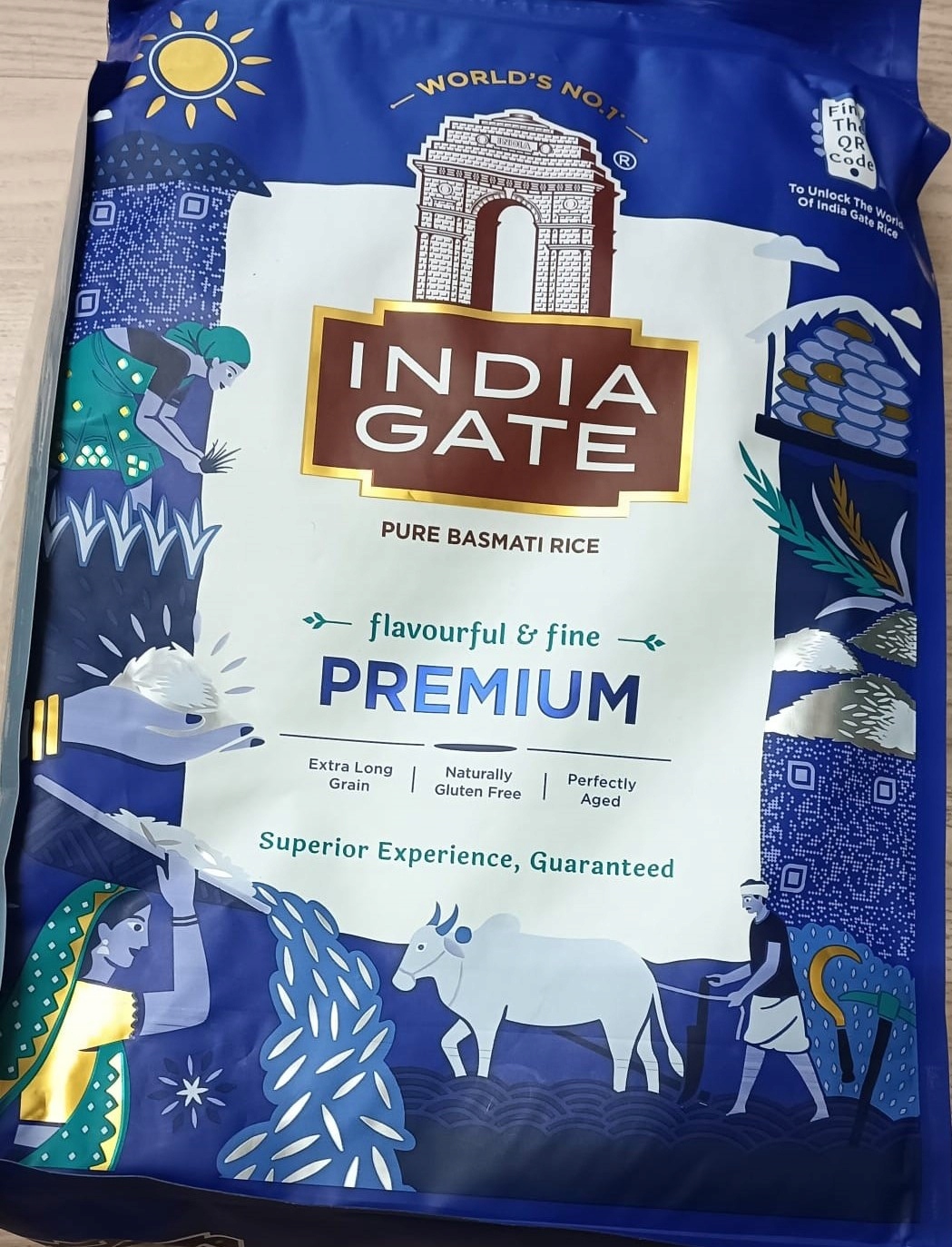 Levně India Gate Premium dlouhozrnná rýže Basmati 5 kg