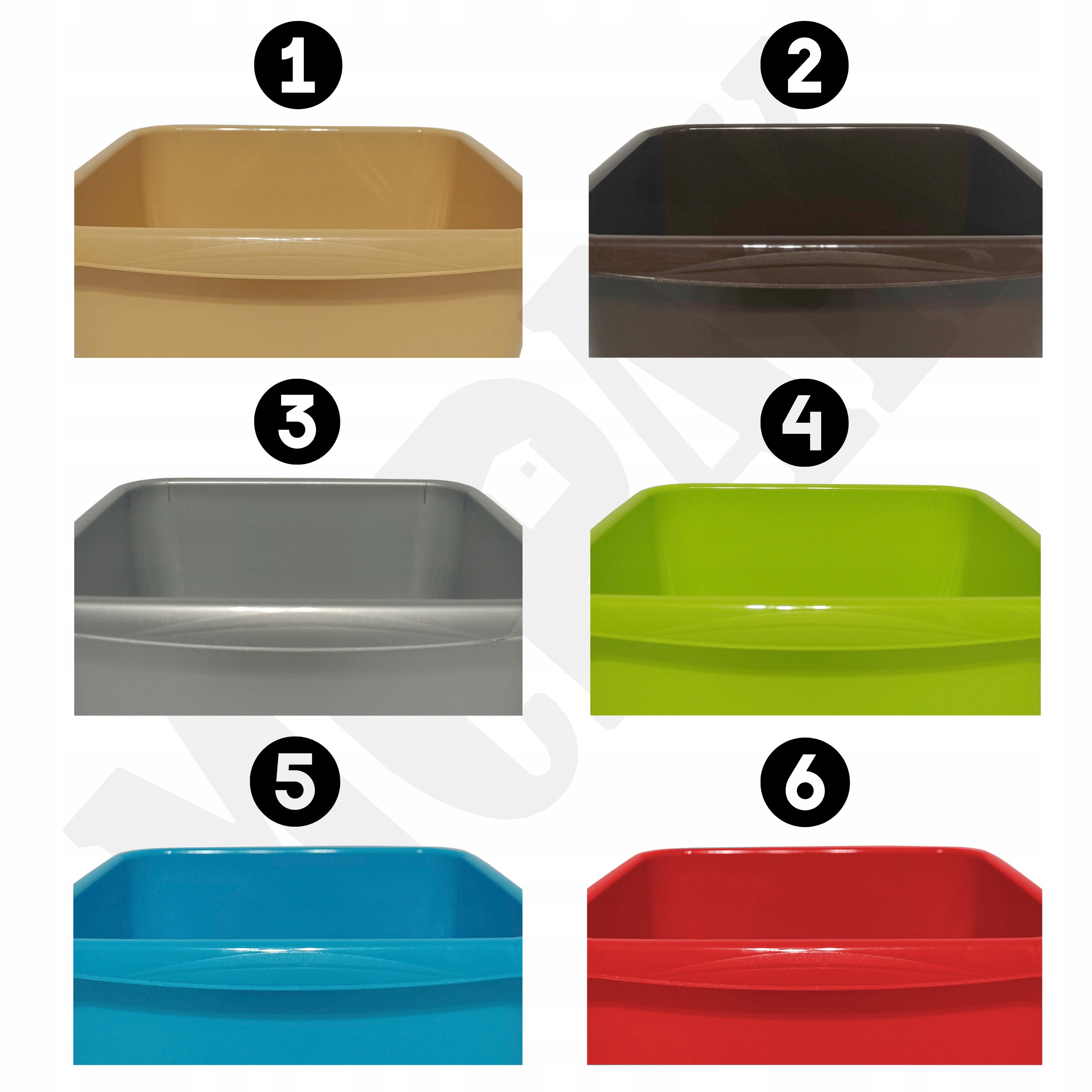 Miska kwadratowa 2,7 litra 21,5 cm plastikowa uniwersalna wybór kolorów Marka inna