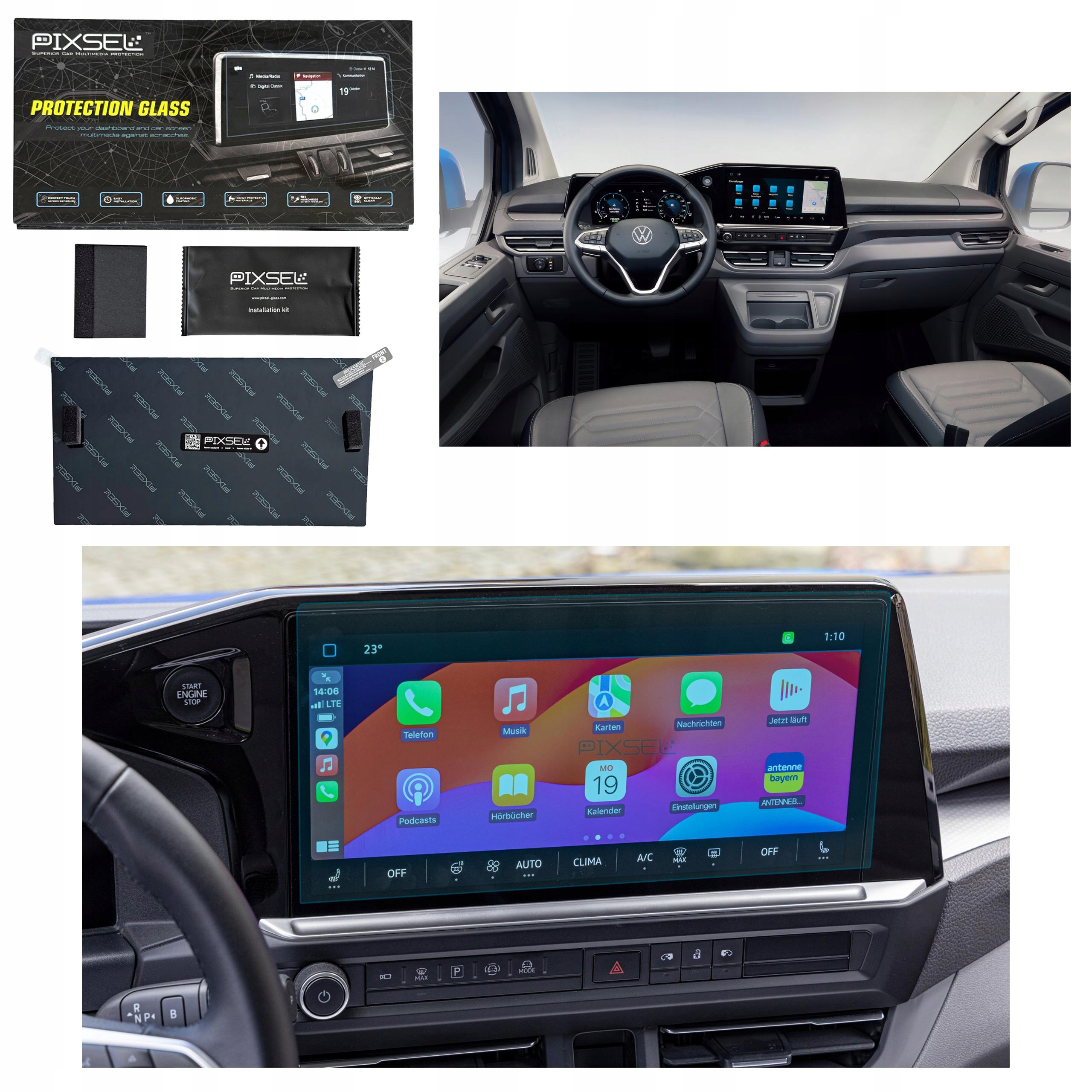 Antyodciskowe Matowe Szkło Ochronne Volkswagen CARAVELLE-14.3“ 2025-