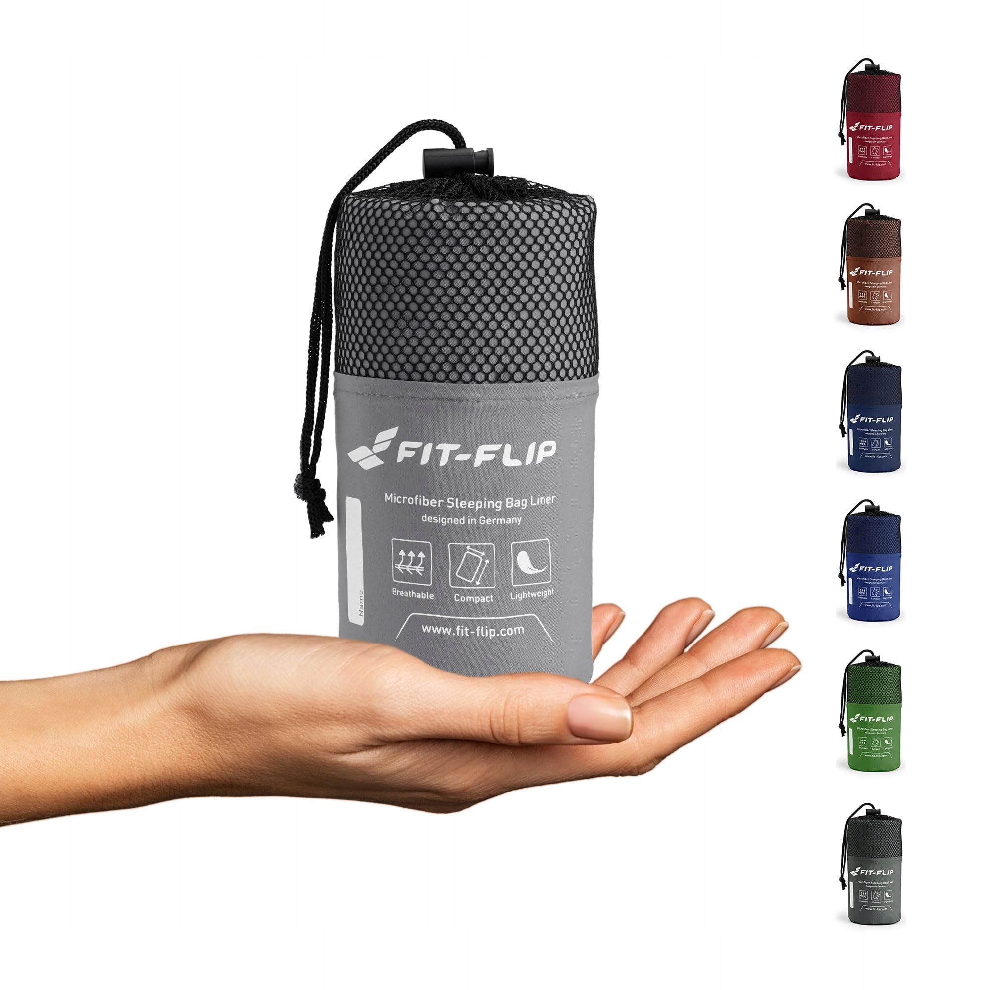 ULTRALEKKI ŚPIWÓR Z MIKROFIBRY 220X90CM SZARY