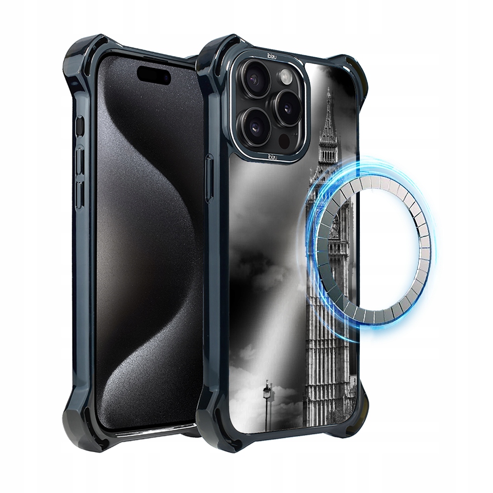 Pouzdro Ibizu DropGuard Ultra pro iPhone 15 Pro s MagSafe, Big Ben