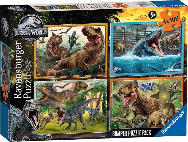Edukacyjne Puzle Dla Dziecka Puzzle Dla 4 Latka 4x100el Dinozaury Jurassic