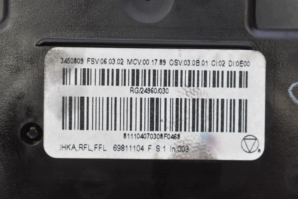 control panel air conditioning devices KLIMY 3450809 69811104 MINI COOPER ONE R56 06-10