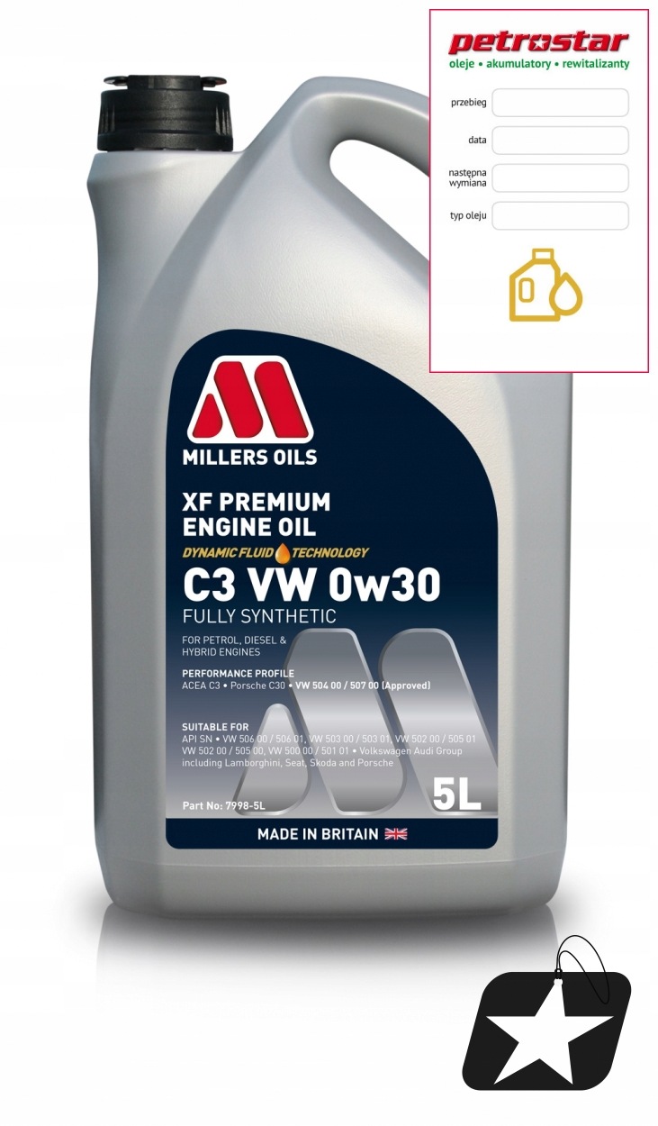 Millers Xf Premium C3 Vw 0W30 5L