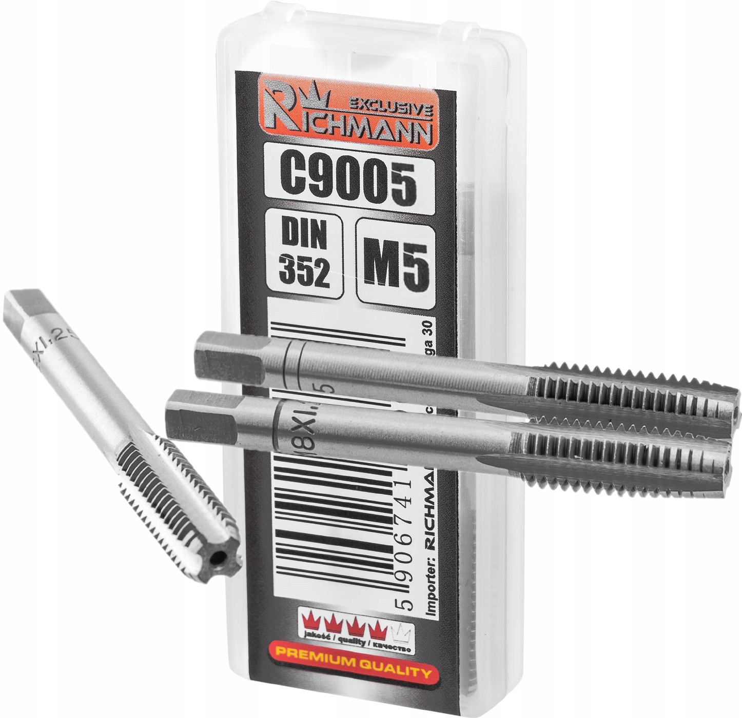 

Kpl Gwintowników 3szt M5x0,8 DIN-352 Si-Cr Richman