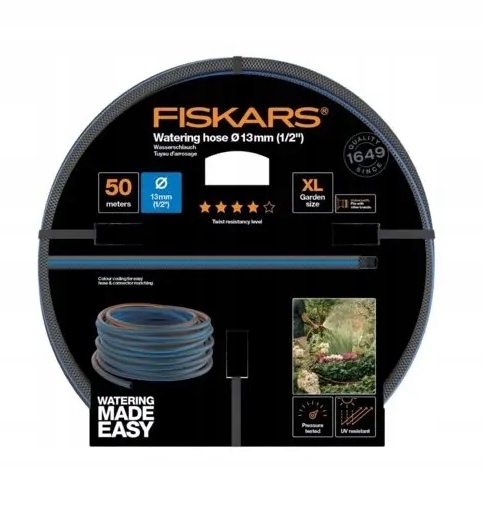 Wąż ogrodowy Fiskars 13mm 1/2'' 50m Q4 uniwersalny 1027106