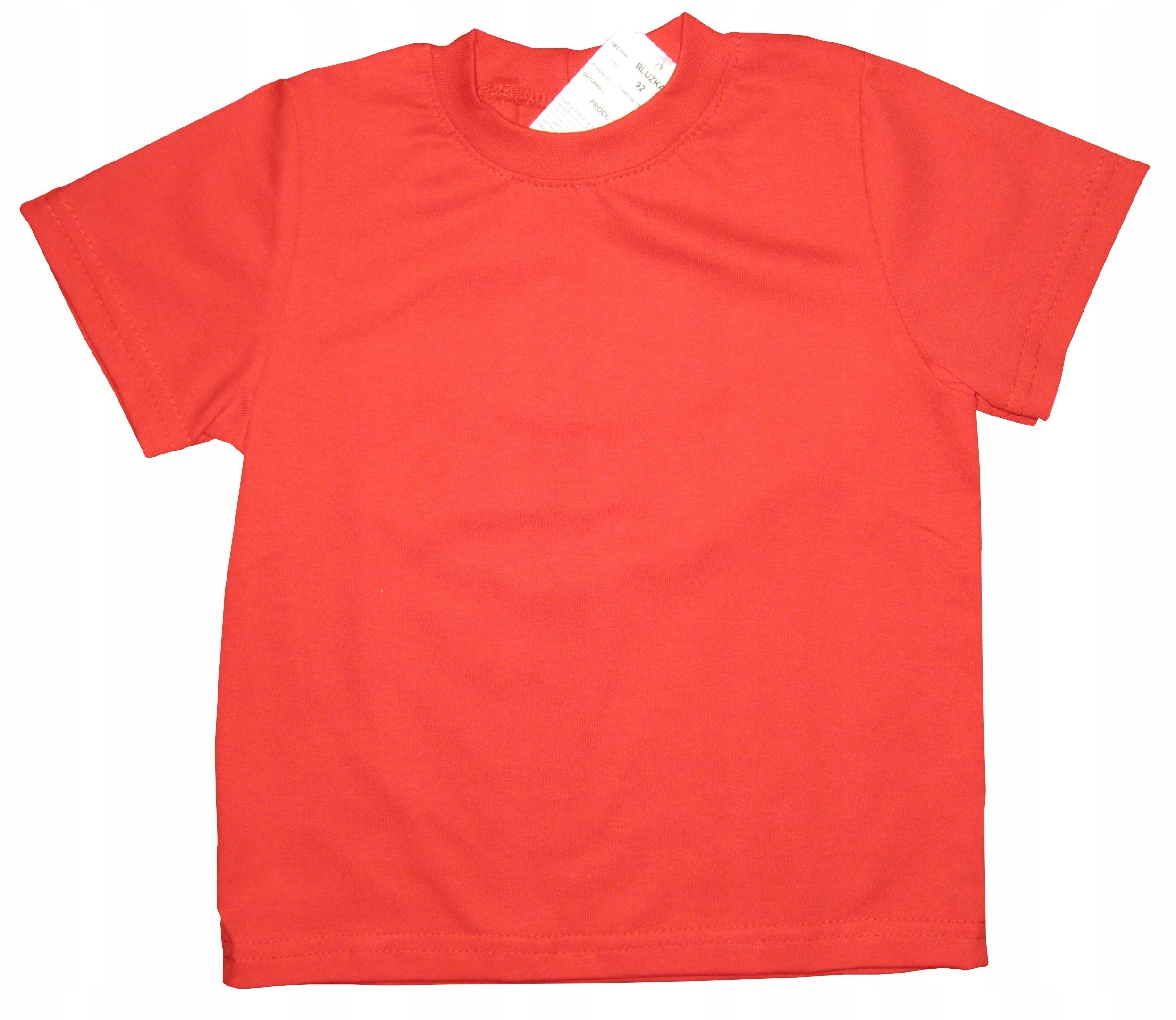 T-SHIRT 95% BAWEŁNA KOSZULKA, BLUZKA, POLSKI PRODUCENT r110 czerwona