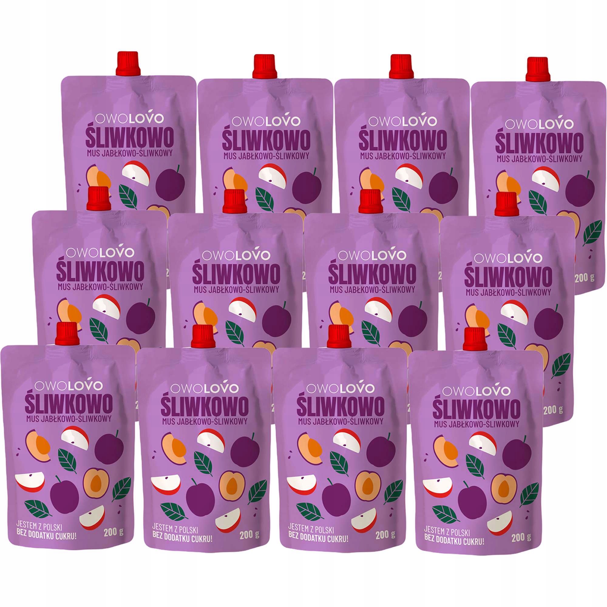 Owolovo jablkovo-švestková pěna Švestkově 200 g x 12 kusů