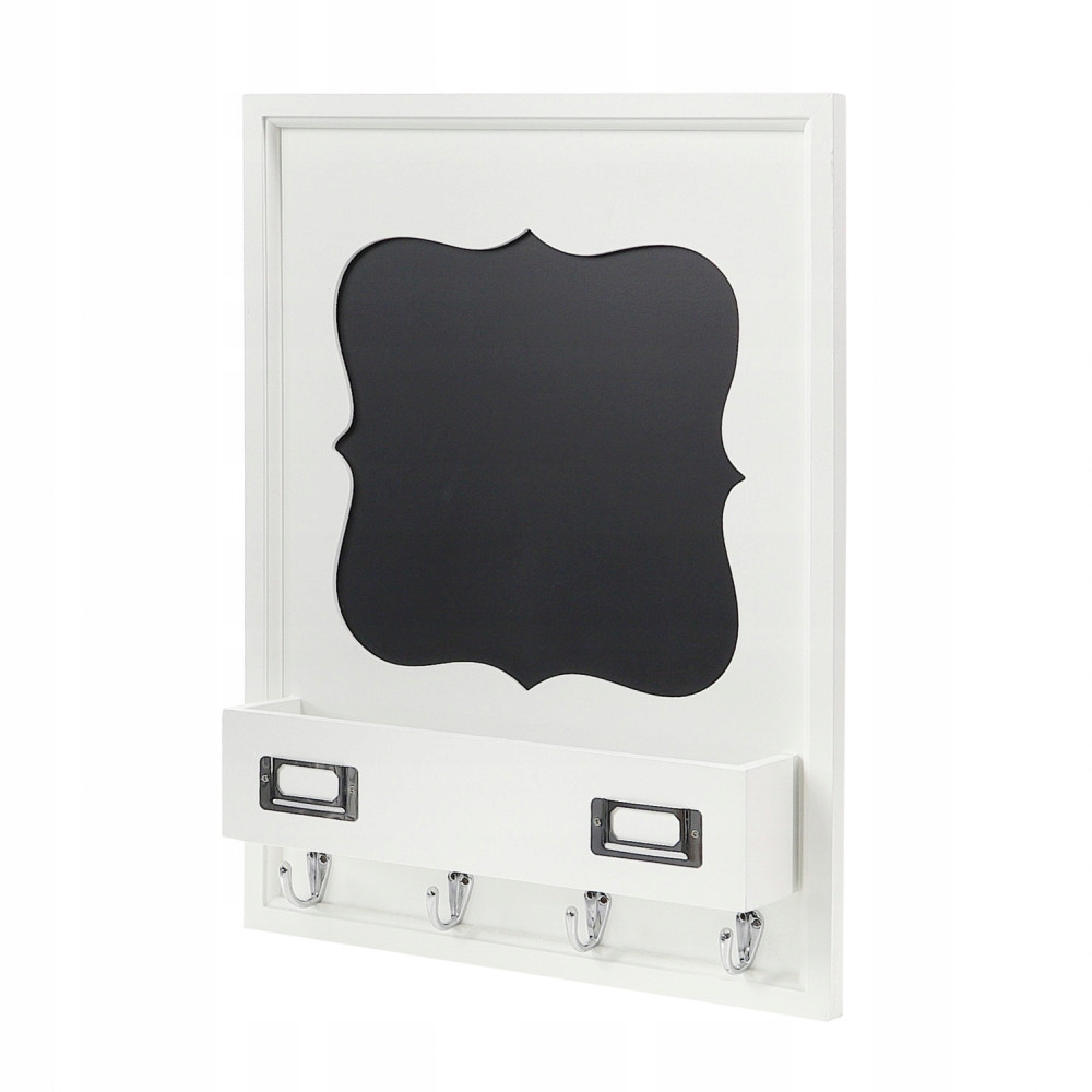 Wiszący biały organizer ścienny tablica memo kreda