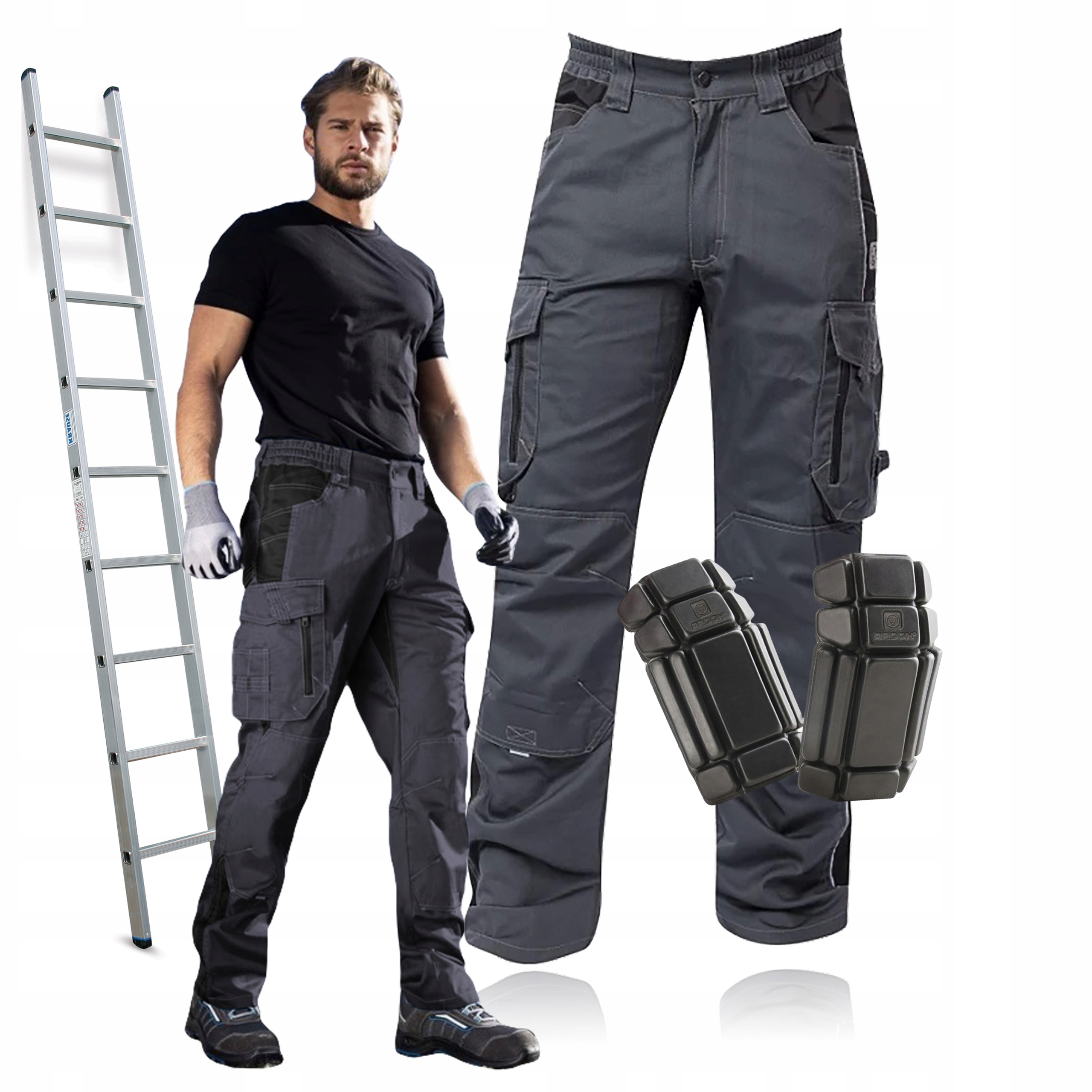 Pánské pracovní kalhoty do pasu Montérkové Ardon Vision Bonus Kolenní chrániče