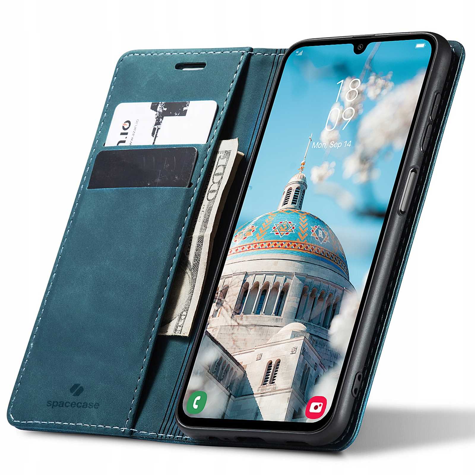 Spacecase Peněženka Galaxy A24 modrá