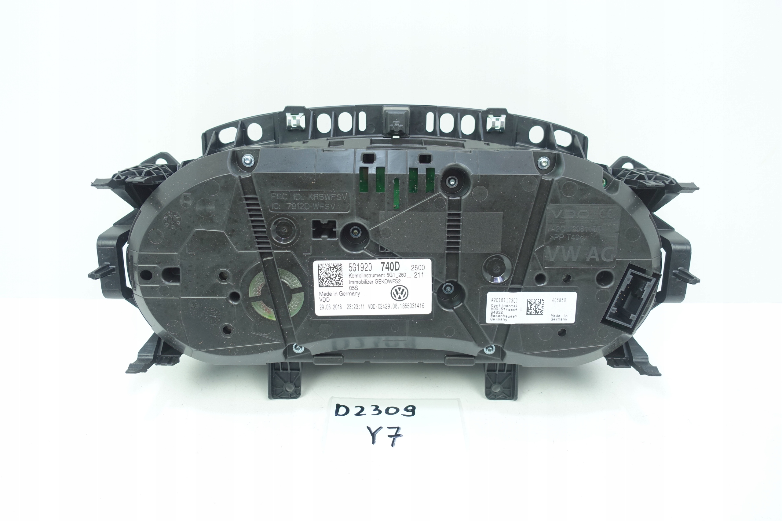 dials dials VW GOLF VII 7 5G 38388KM 5G1920740D
