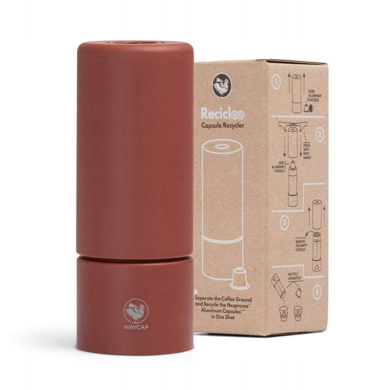 Levně Recicloo Waycap Nástroj pro recyklaci kávových kapslí Červený