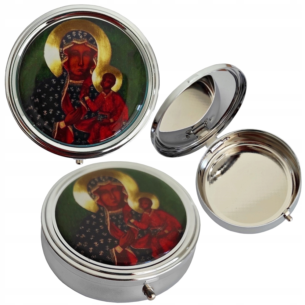 

Pudełeczko Etui Metalowe Srebrne Na Różaniec Mbcz