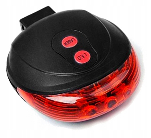 L7I64 Lampka Rowerowa Laserowa Laser Czerwona Led