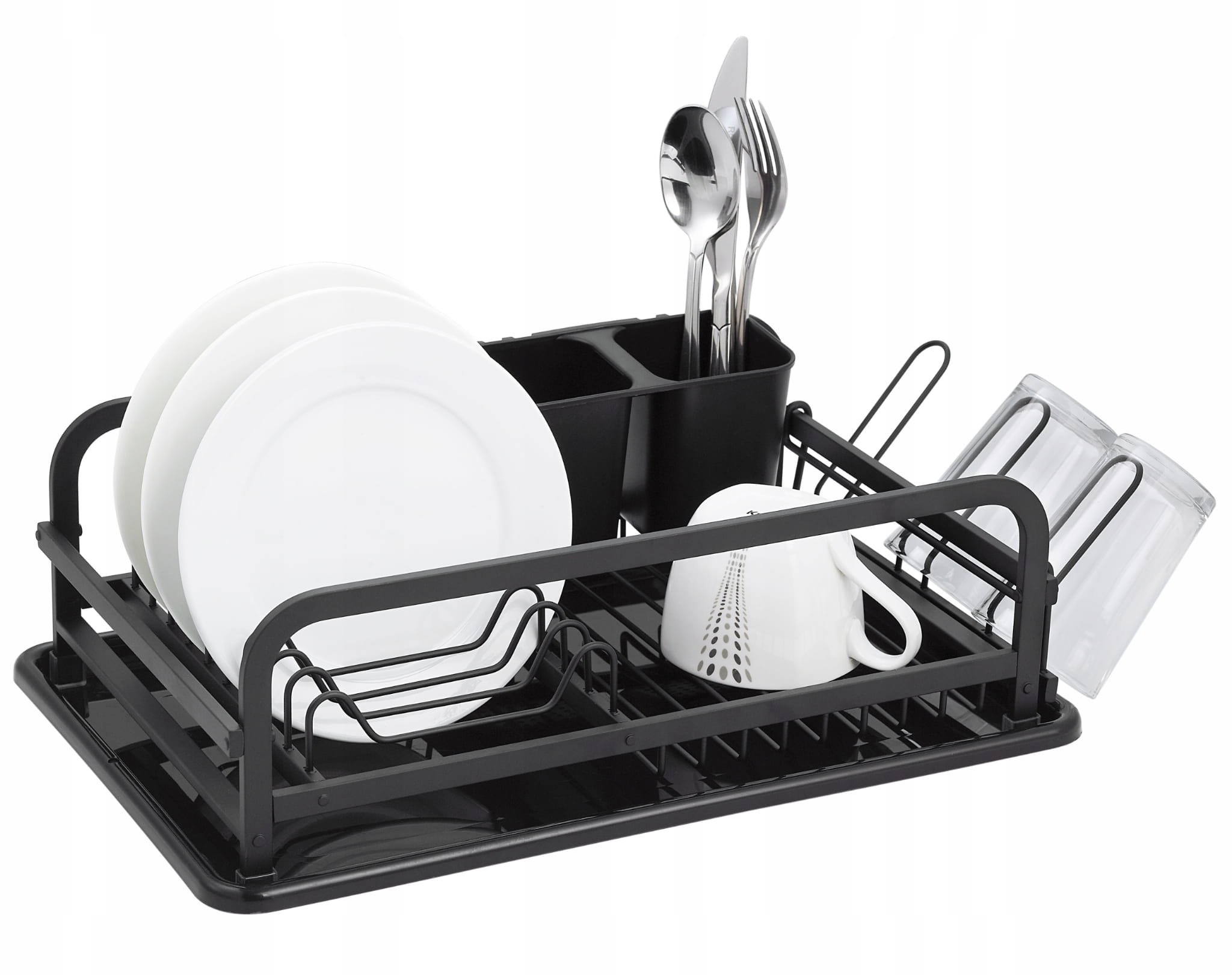 Levně Odkapávač Na Nádobí Stojící S Podnosem Odkapávač Na Příbory Talíře Kamille