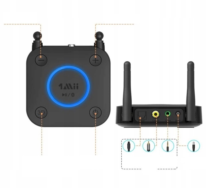 ADAPTER Odbiornik HiFi 1Mii Bluetooth 5.0 regulacja głośności 60M B06 PRO Marka 1Mii