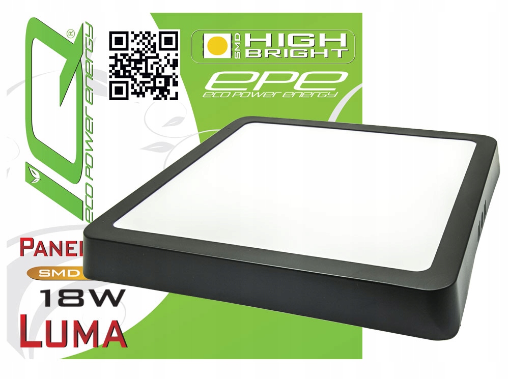 PANEL LED 18W NATYNKOWY LUMA PLAFON LAMPA SUFITOWA KWADRATOWA 210x22mm CCD
