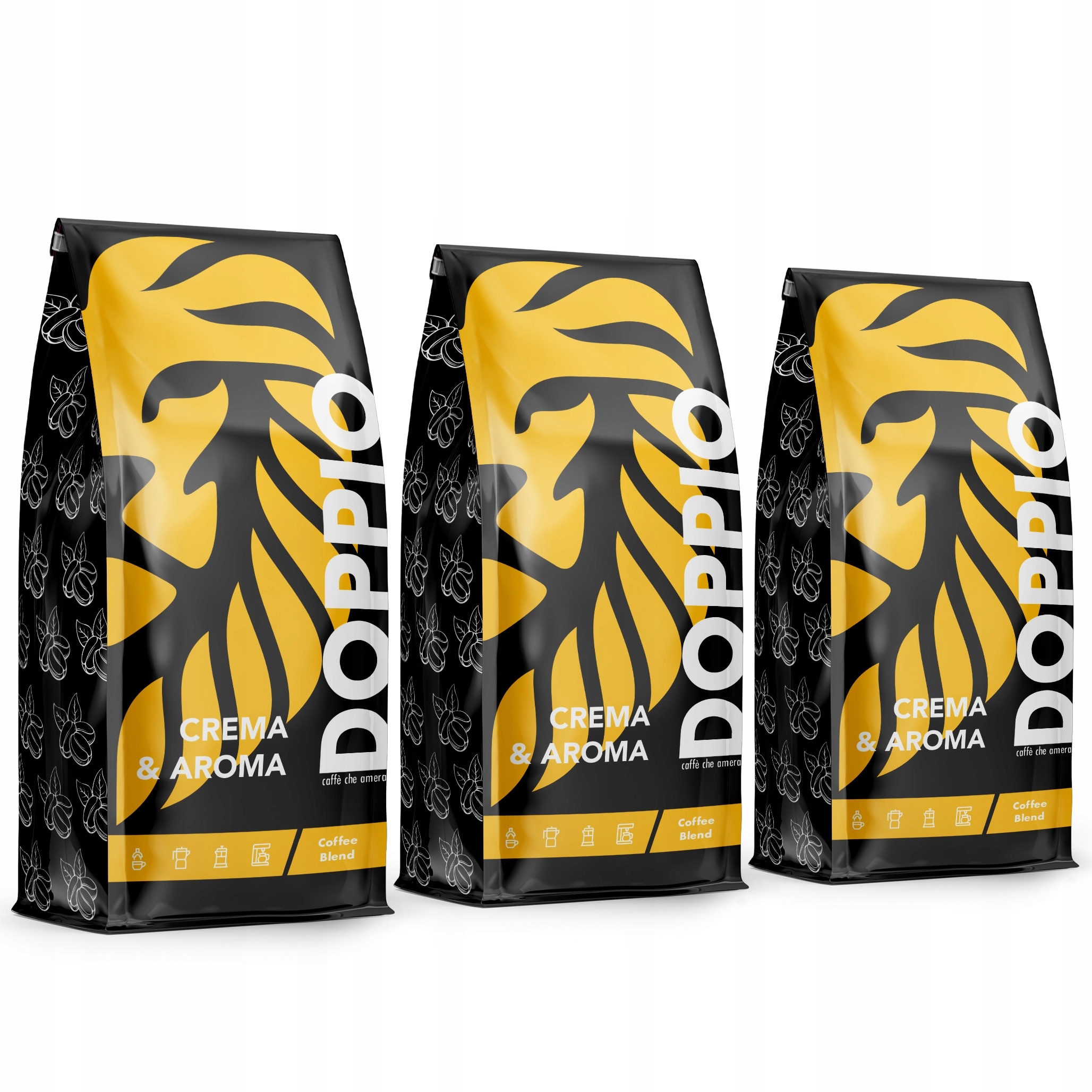 Káva Do Kávovaru Doppio Crema & Aroma 3kg-ČERSTVĚ Pražená-blue Orca