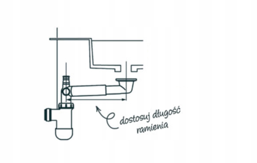 SYFON TELESKOPOWY SPACE SAVER NISKI BIAŁY DEANTE Kod producenta NHC633K
