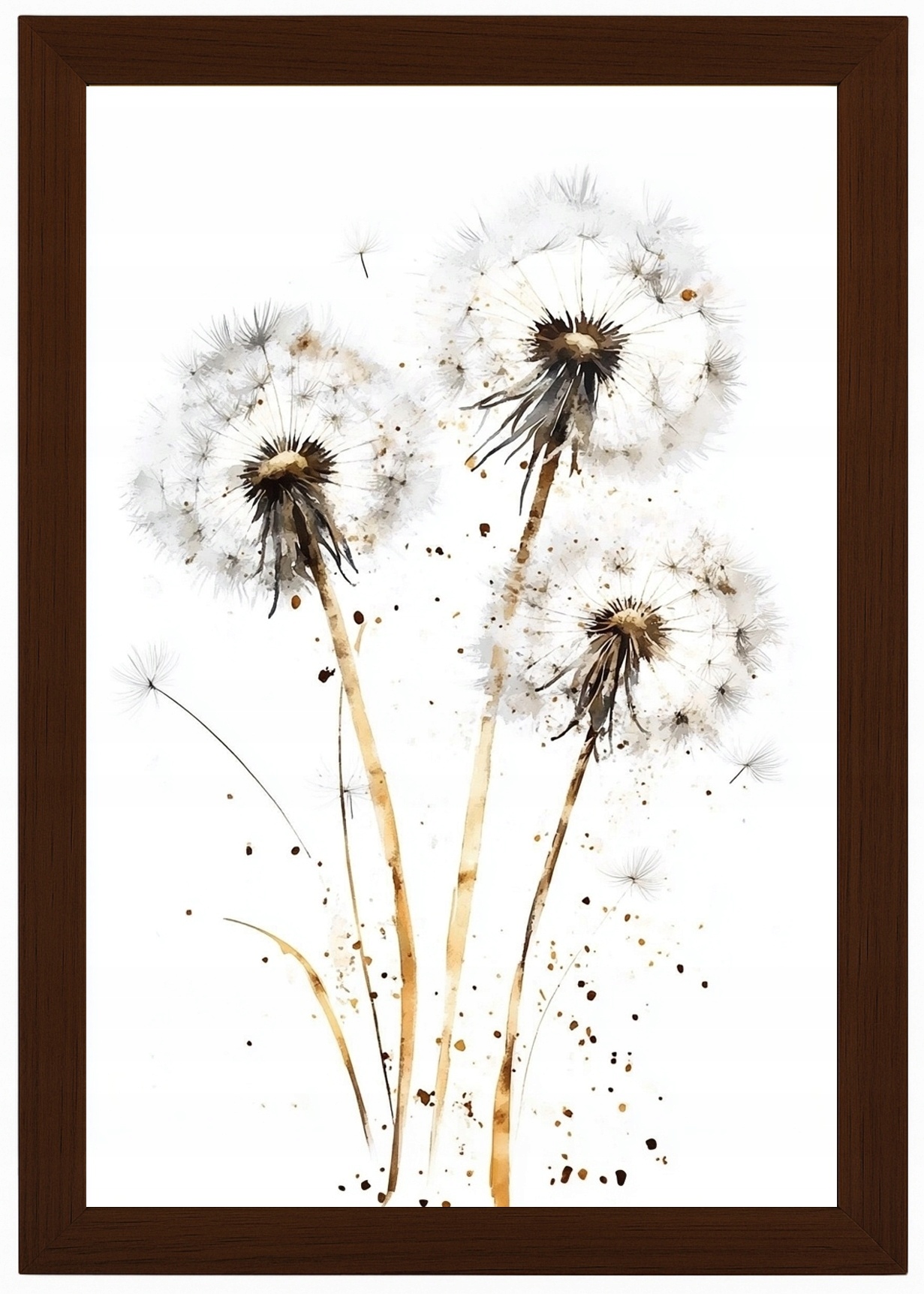 Plakát Rámeček Dřevo Grafika Příroda Květiny Dmychadla Puch Boho 40x60