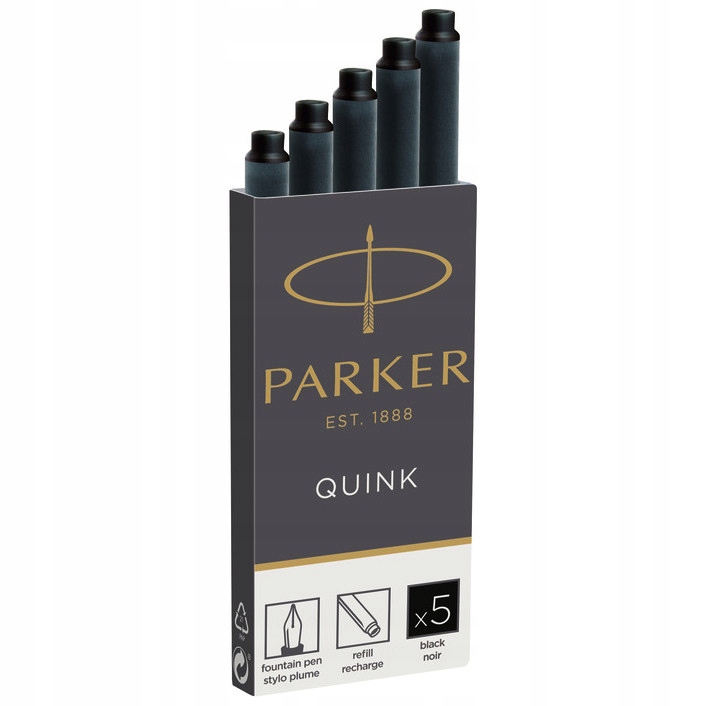 

Naboje atramentowe Quink Parker czarne, 5 szt.