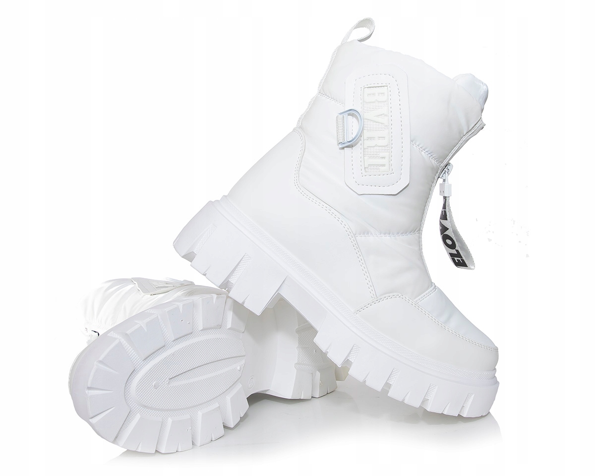 BUTY ZIMOWE obuwie Trapery na platformie Ocieplane zima Śniegowce damskie Wzór dominujący bez wzoru