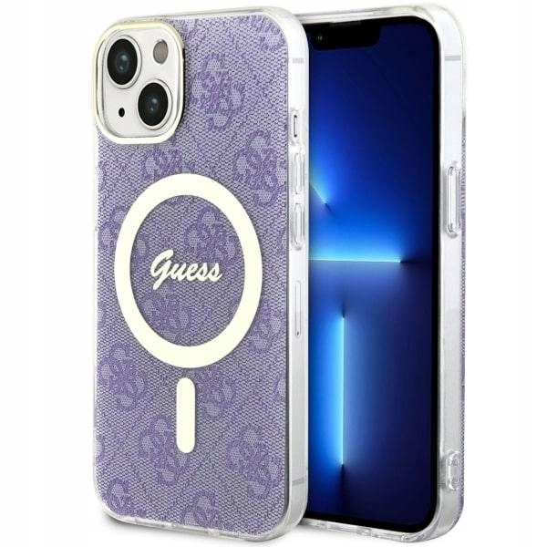Originální Pouzdro Guess pro iPhone 14 6.1" GUHMP14SH4STU purpurové