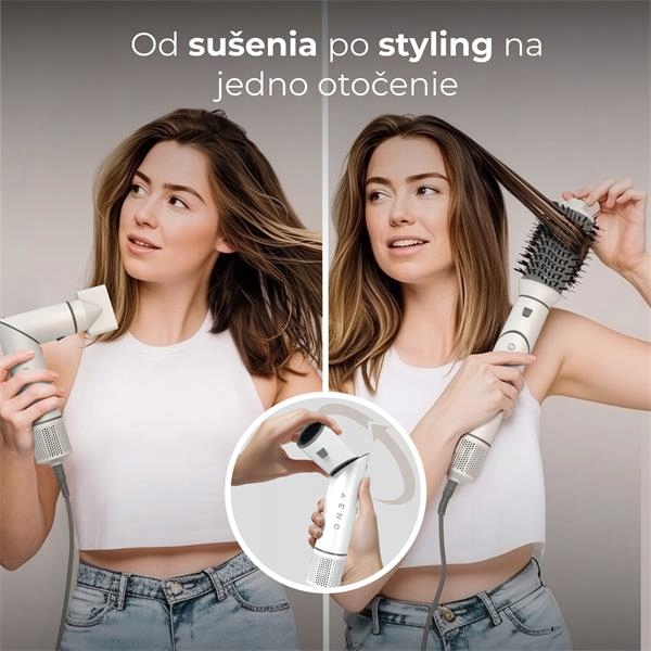 Aeno Multifunkčný fén a styler,1200W, Ionizátor, 4 teplotné režimy, 3…