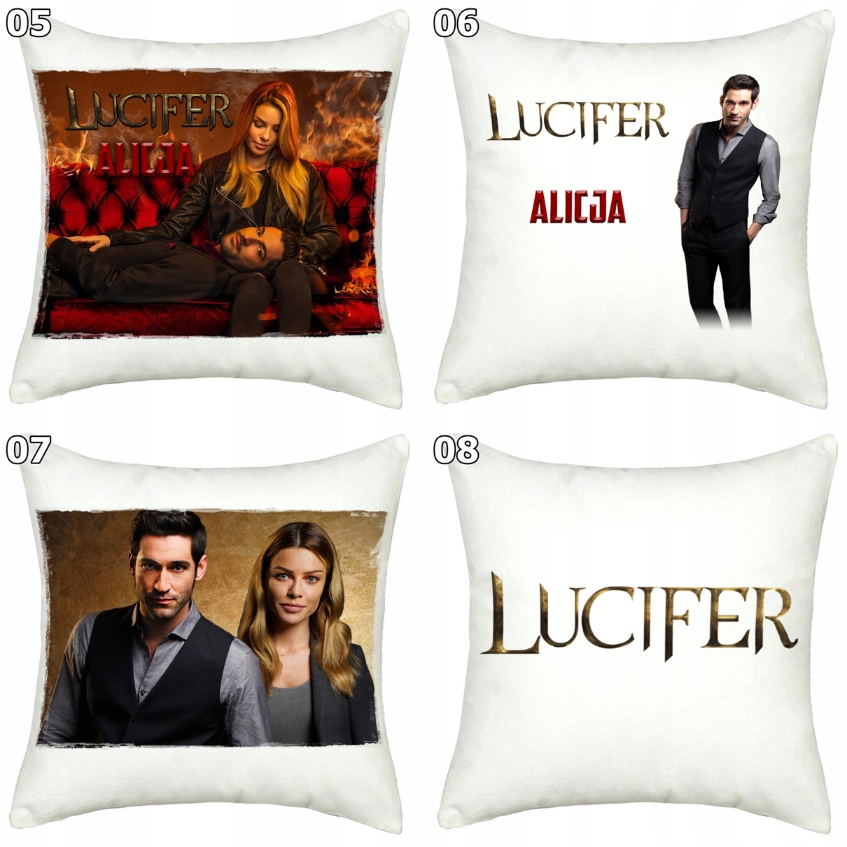 PODUSZKA LUCYFER LUCIFER SERIAL+ IMIĘ Wysokość 40 cm