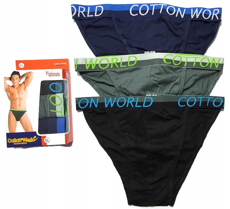 

Majtki Bawełniane Tanga Cotton World rozm L 3-pak