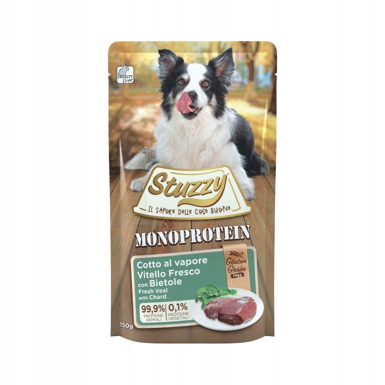Mokré krmivo pro psy Stuzzy G-f Monoproteinové telecí s mangoldem 24x150g