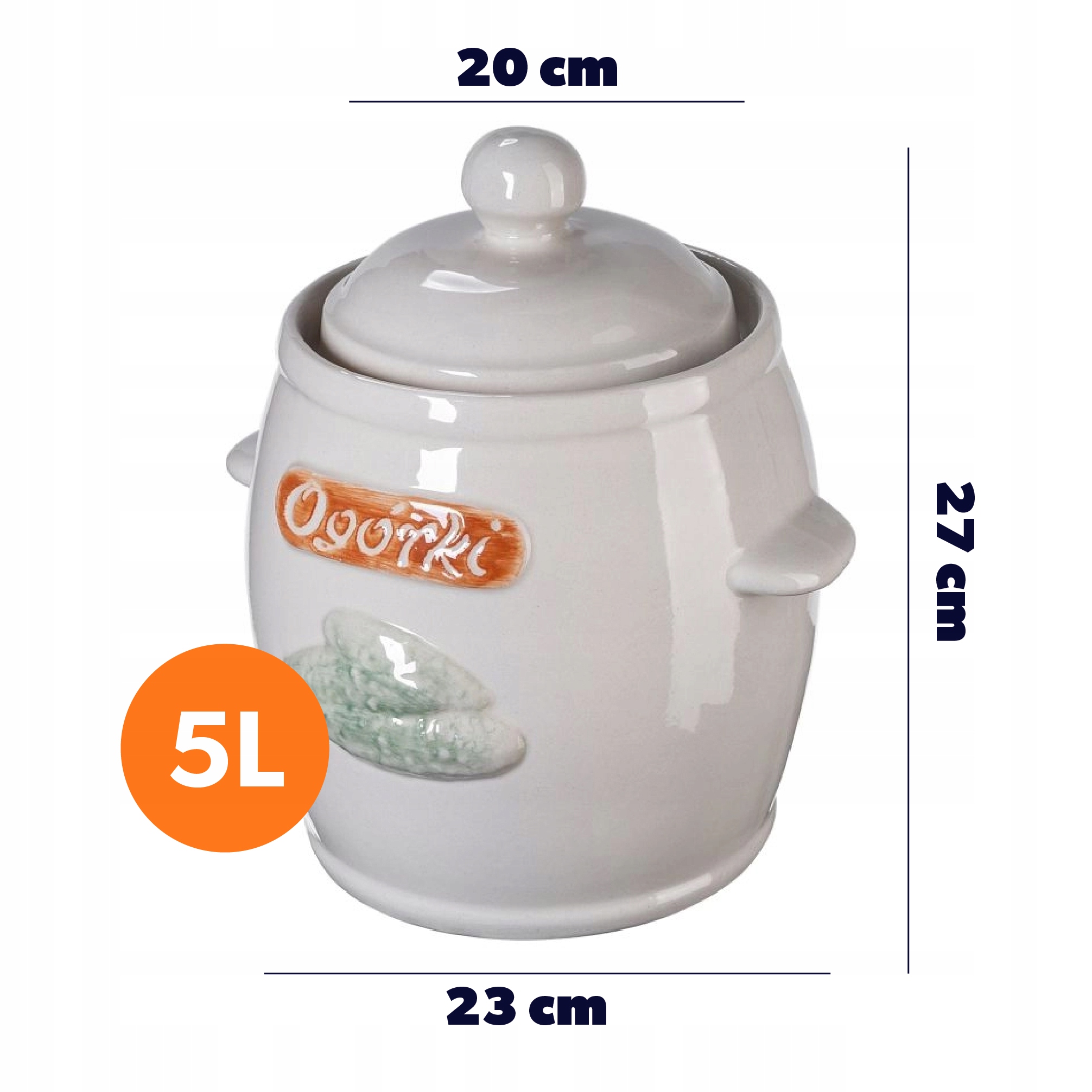 BECZKA DO KISZENIA KAPUSTY OGÓRKÓW GARNEK 5L Stan opakowania oryginalne