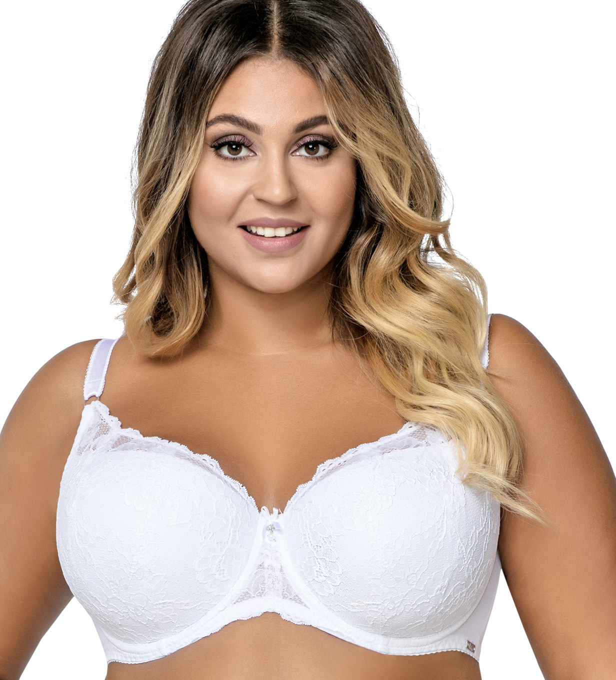 

Ava 1559 biustonosz Balkonetka koronka Biały# 65J