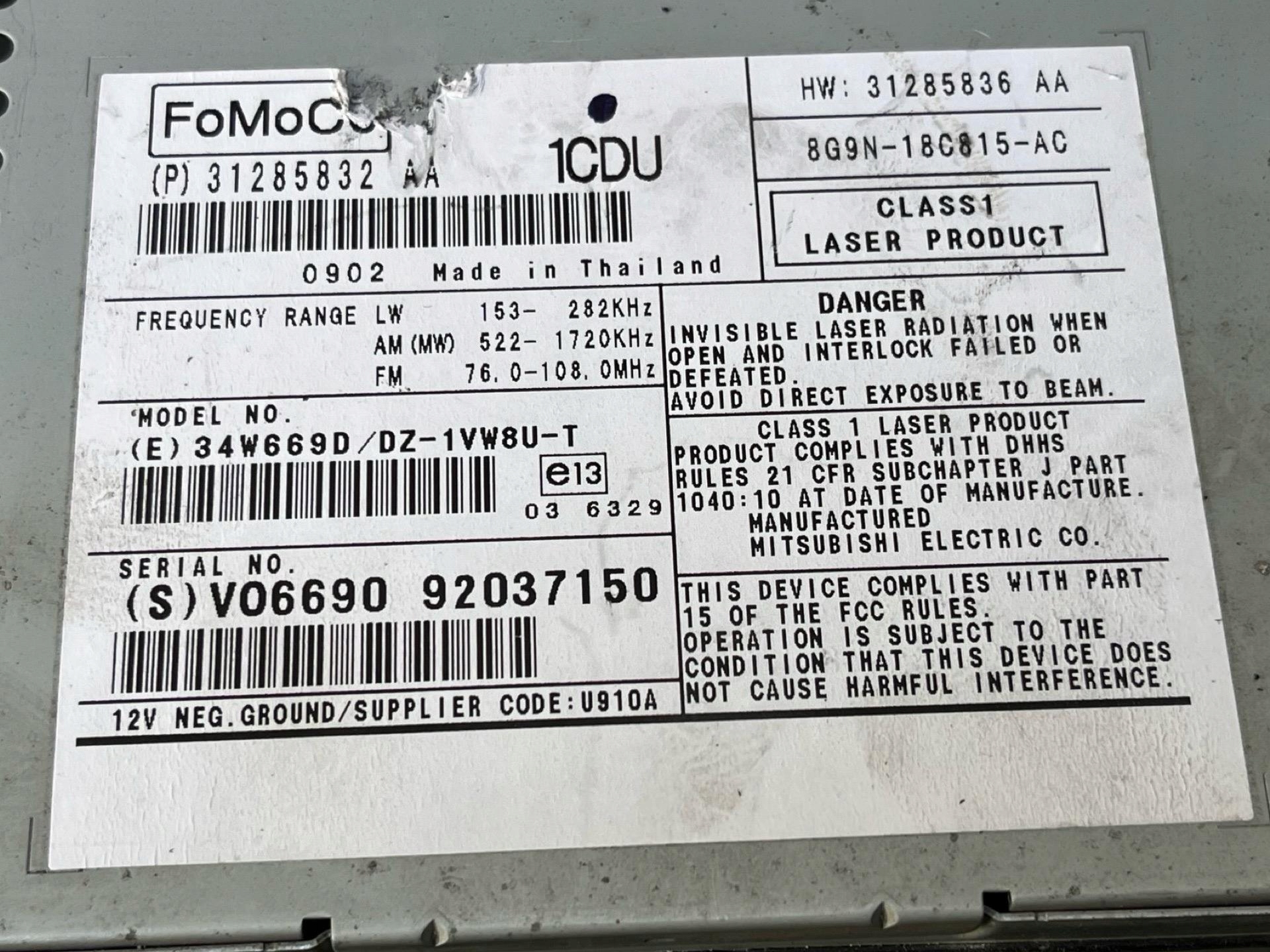 Radio samochodowe Volvo S80 2 2009 31285832