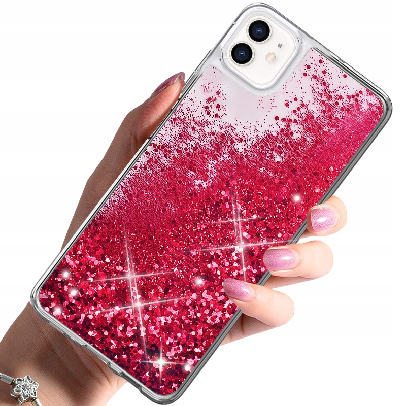 

Etui do iPhone 12 Mini Brokat Płynny Case Szkło