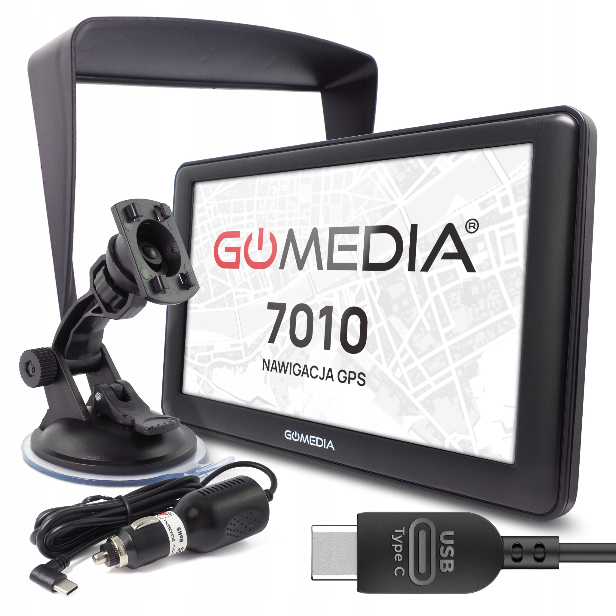 Nawigacja Gps Gomedia 7010 7" Mapy Europy iGO Primo PL16GB Osłona