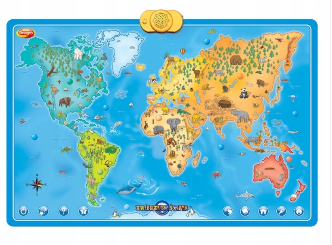 Interaktywna mapa Zwierzęta Świata Dumel Discovery Marka Dumel